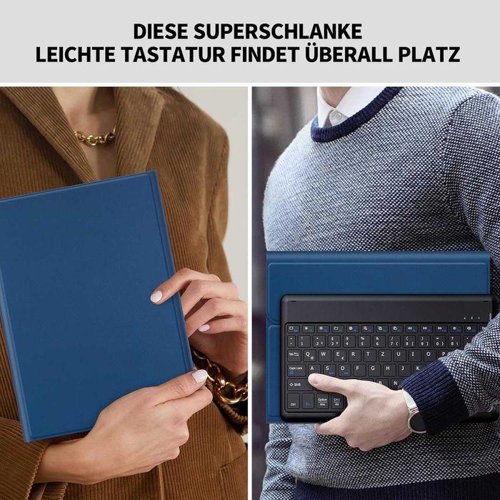 EasyAcc Husă cu Tastatură QWERTZ, Samsung Galaxy Tab S9+, 12,4 Inch