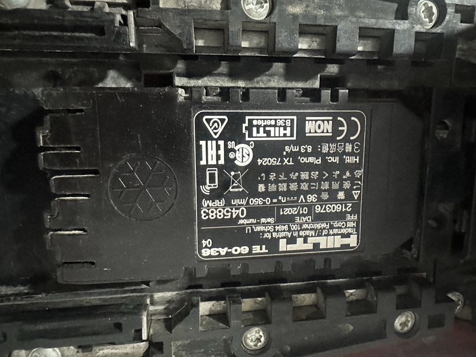 Hilti TE 60-A36 rotopercutor SDS max