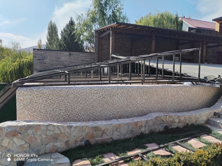 Бассейн тент ойна салафан установка