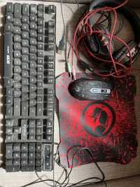 Kit gaming Marvo tastatura,casti,mouse