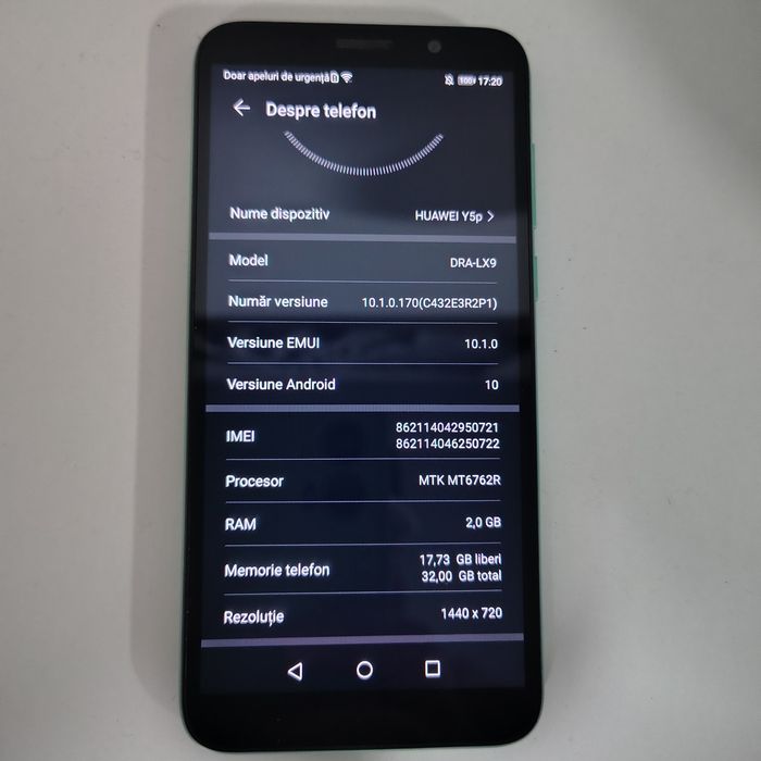 Telefon mobil Huawei Y5P, smartphone ca nou