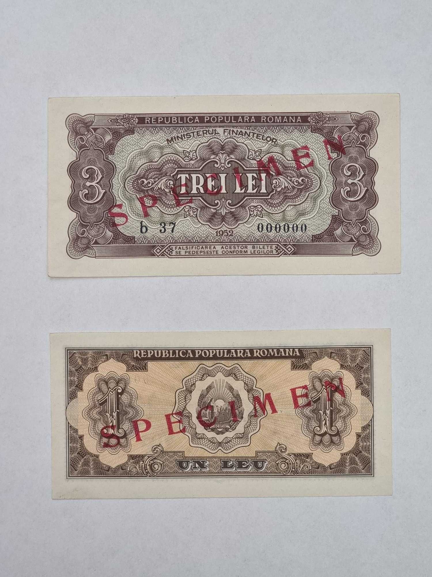 Colectie 8 bancnote romanesti vechi, foarte rare, “SPECIMEN”, UNC!