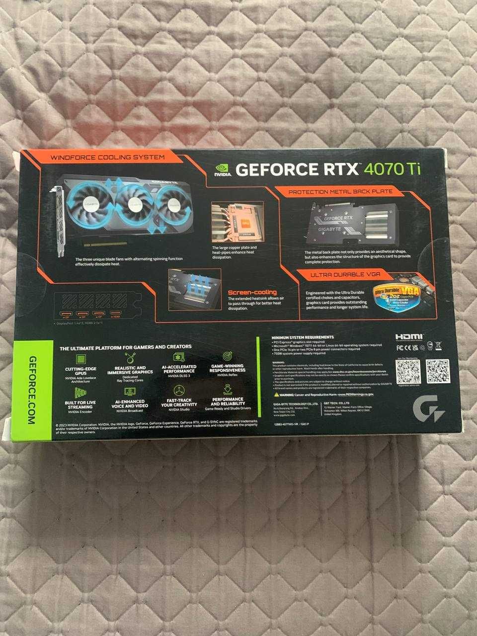 RTX GYGABITE 4070 TI OC windforce 12GB sigilata