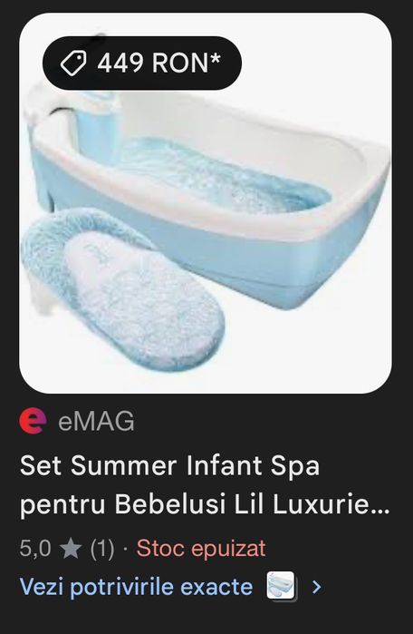 Set baita cu dus bebelusi