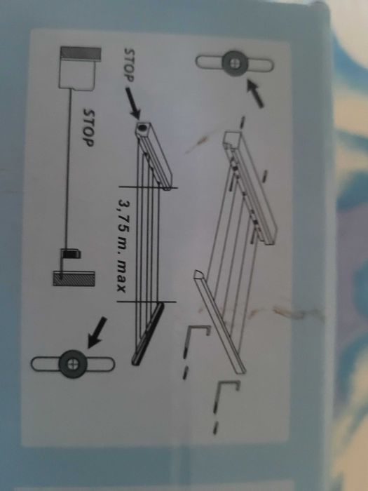 Uscator de rufe retractabil,pentru perete,nou