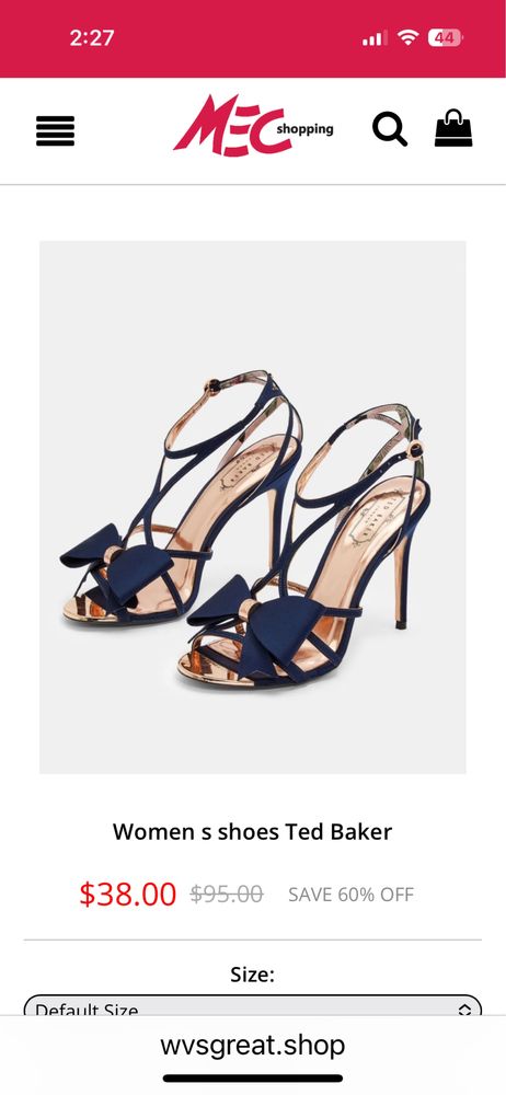 Ted Baker 39-40 номер сандал в тъмно синьо