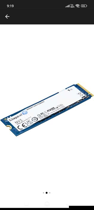 Ssd M2 nvme PCle Gen 4 Kingstone 1T