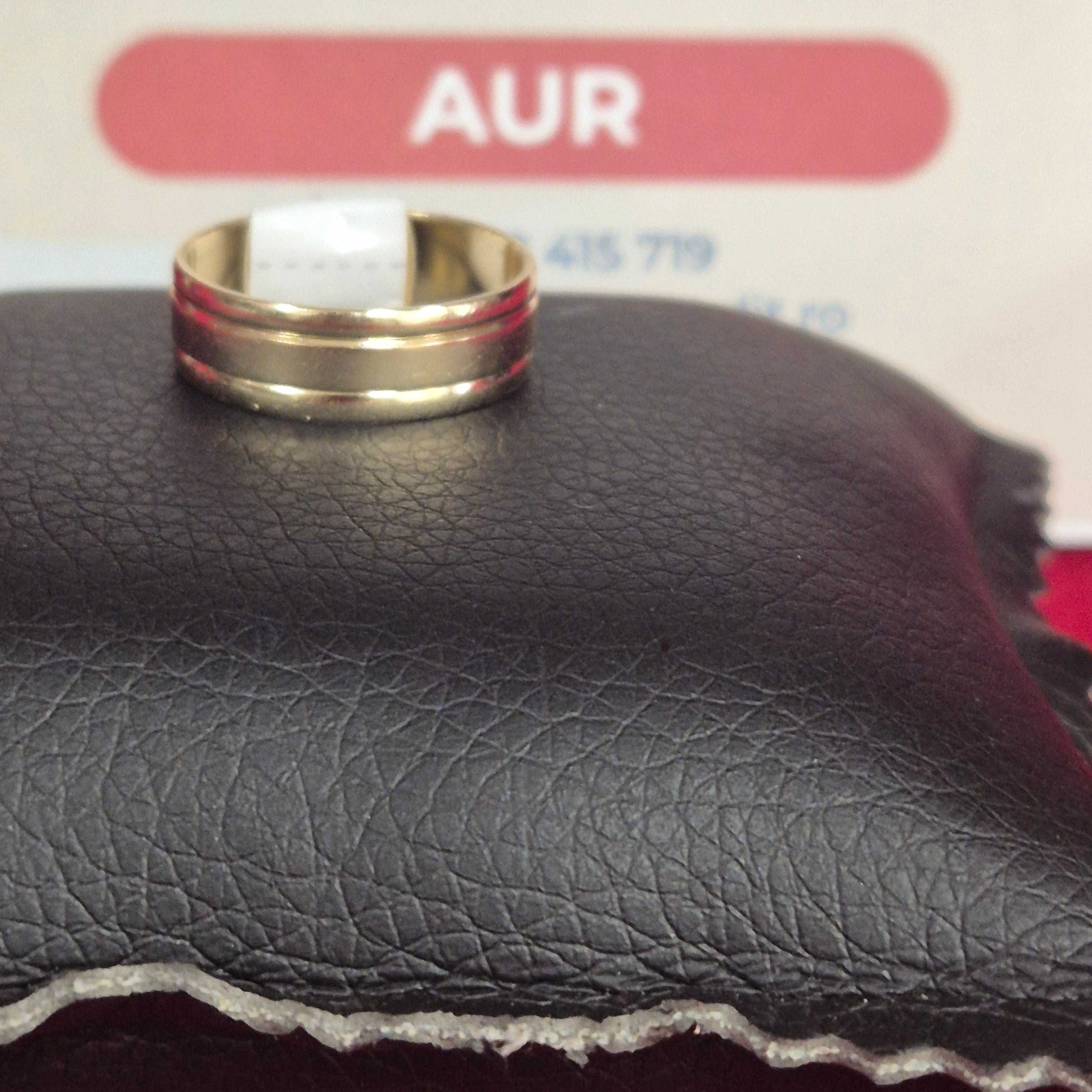 ( B31584.1/ Ag28 Doi Baieti ) Inel Aur 14K - 4.64 grame / 1694 lei