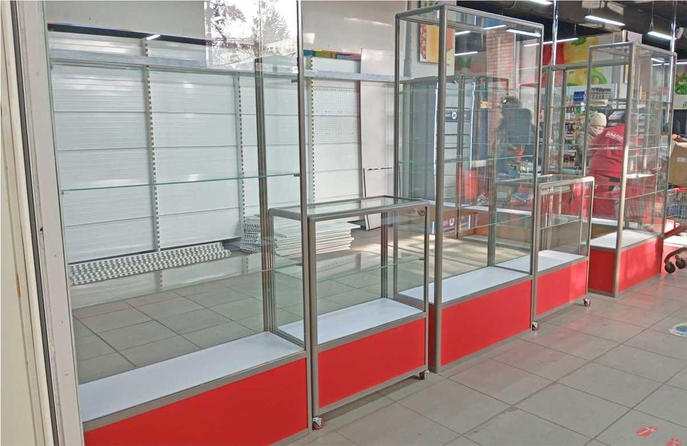 Стеклянные витрины, прилавки, лучшее заводское качество