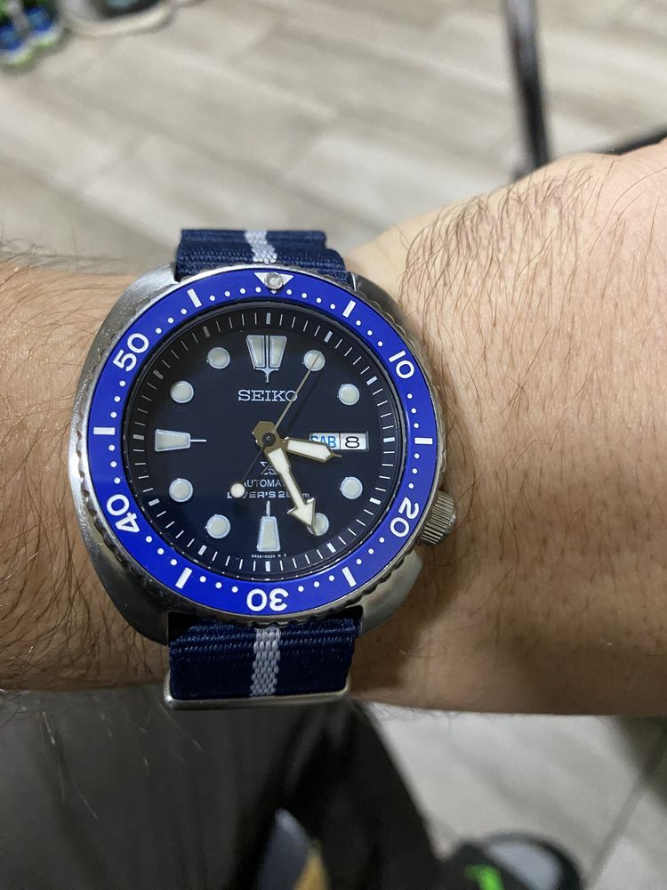 Ceas Seiko Turtle Blue SRP773K1