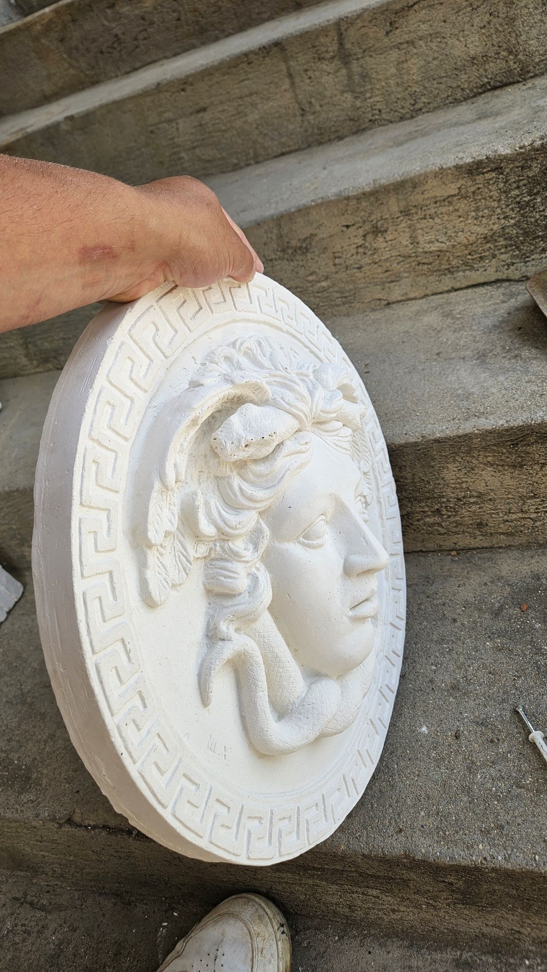 Медуза versace версаче, череп двкорация, бетонни фигури за оцветяване