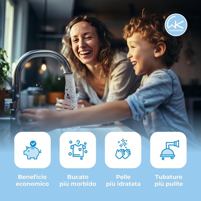 Dedurizator de apă albă WK Slim Octopus - Filtrare eficientă