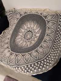 Плетена на една кука кръгла покривка, 170 см диаметър, голяма