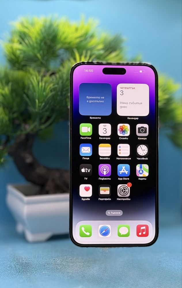Перфектен!!! Apple iPhone 14 Pro Max, 128GB, 6GB RAM, 5G, Deep Purple