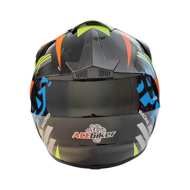 Кросова каска ACEBIKE, Full Face, DOT, Размер: M-L -Вело, Мото, Скутер