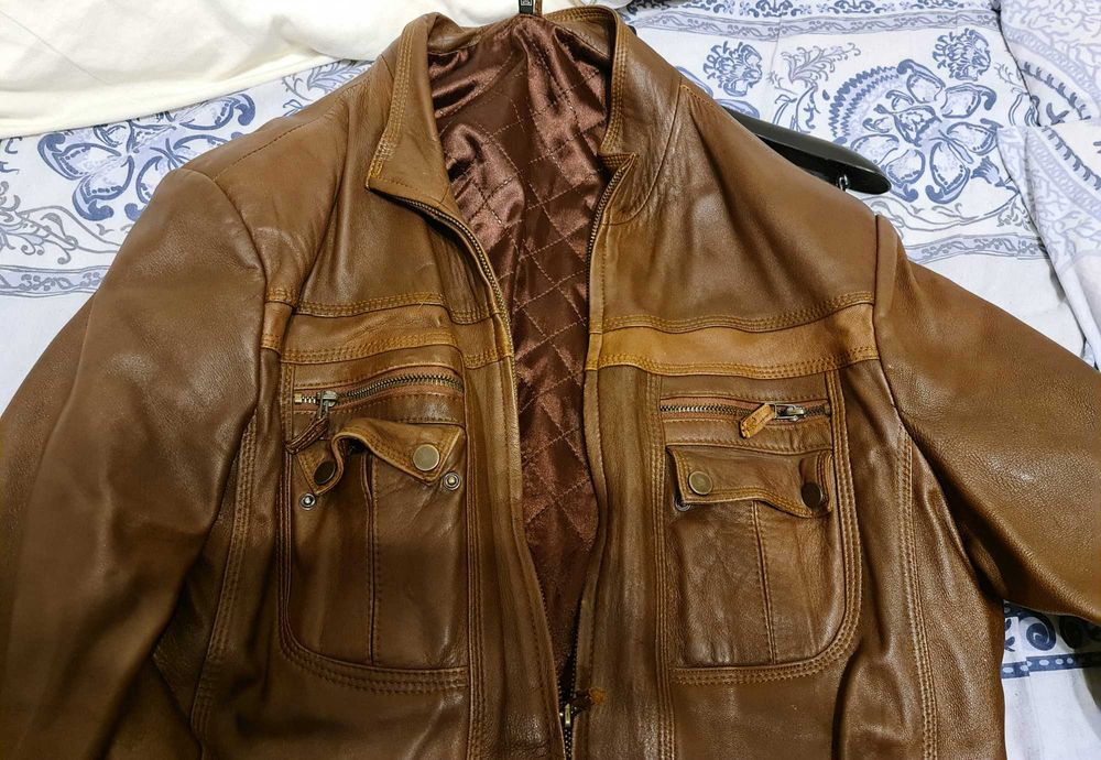 Geaca piele naturala vintage