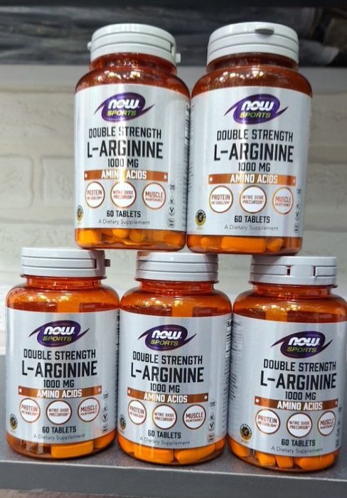 NOW L-Arginine 60 Tablets – Original, Yangi (USA)