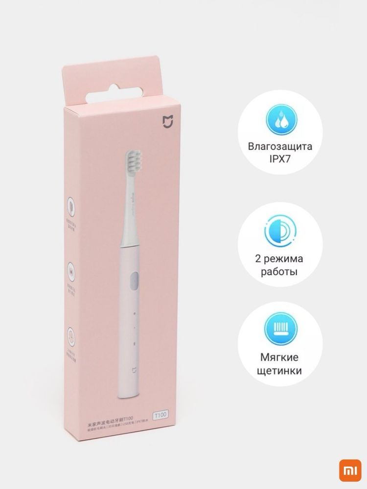 Электрическая зубная щетка Xiaomi Mijia Т100, сменные насадки 3 шт