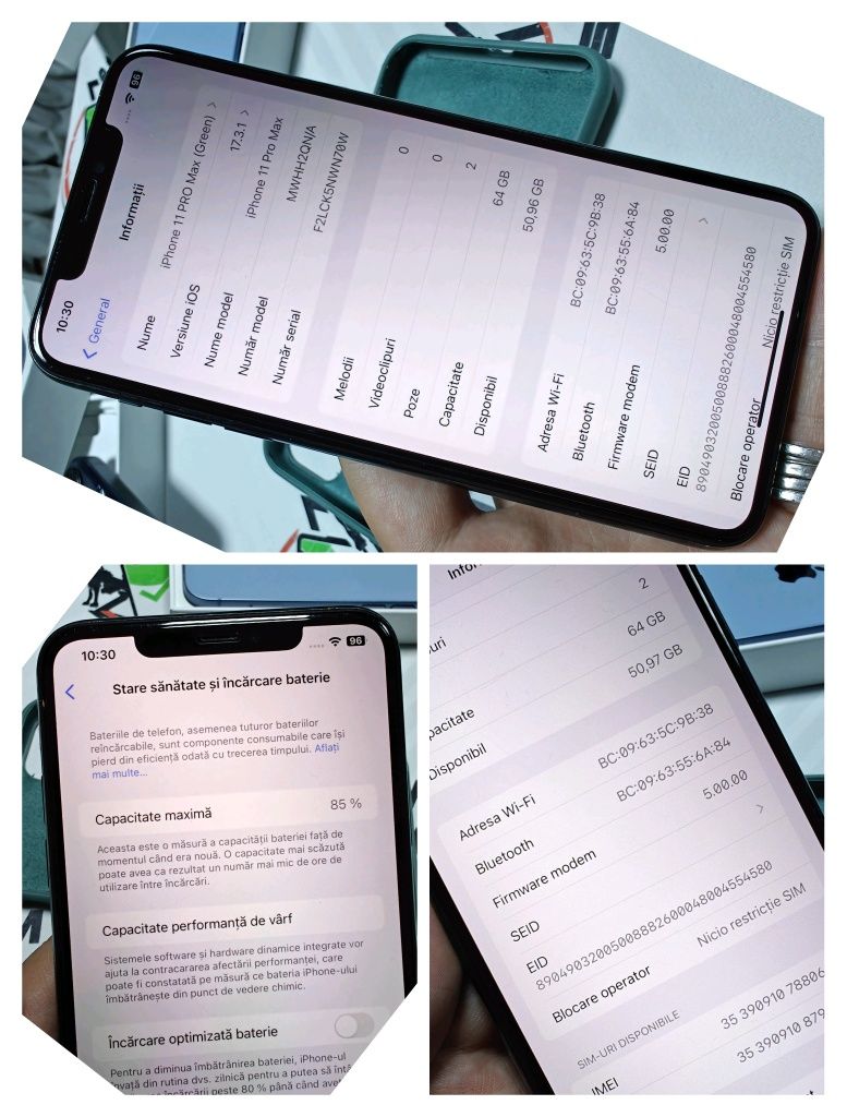 iPhone 11 PRO Max (Midnight Green) 64Gb Full Box Ofertă Preț