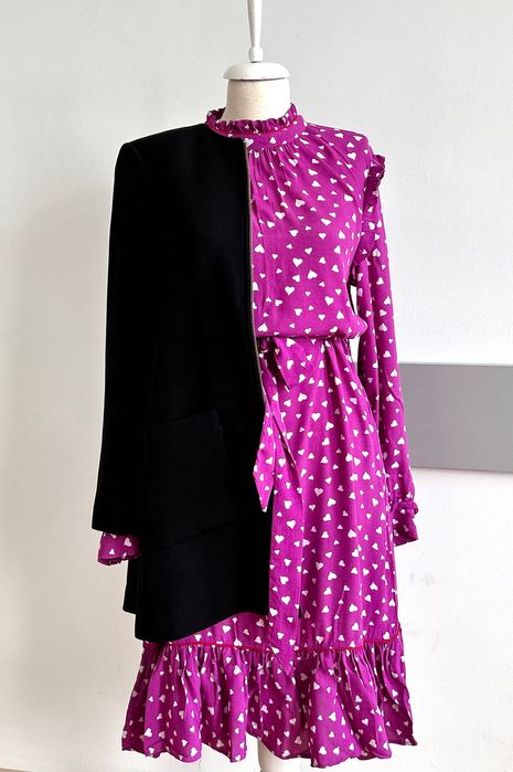 Ново елегантно черно класическо палто/дълго сако H&M