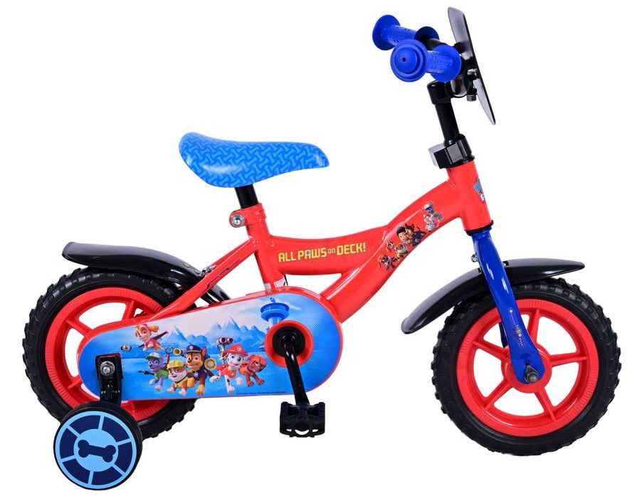 Bicicleta pentru copii Paw Patrol, 10 inch, culoare rosu/albastru, far