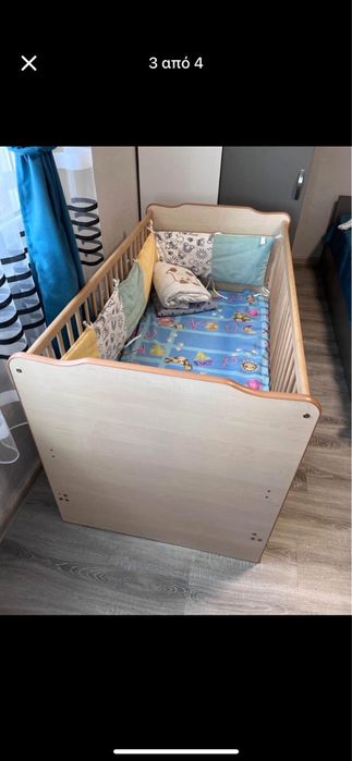 Бебешка дървена кошара