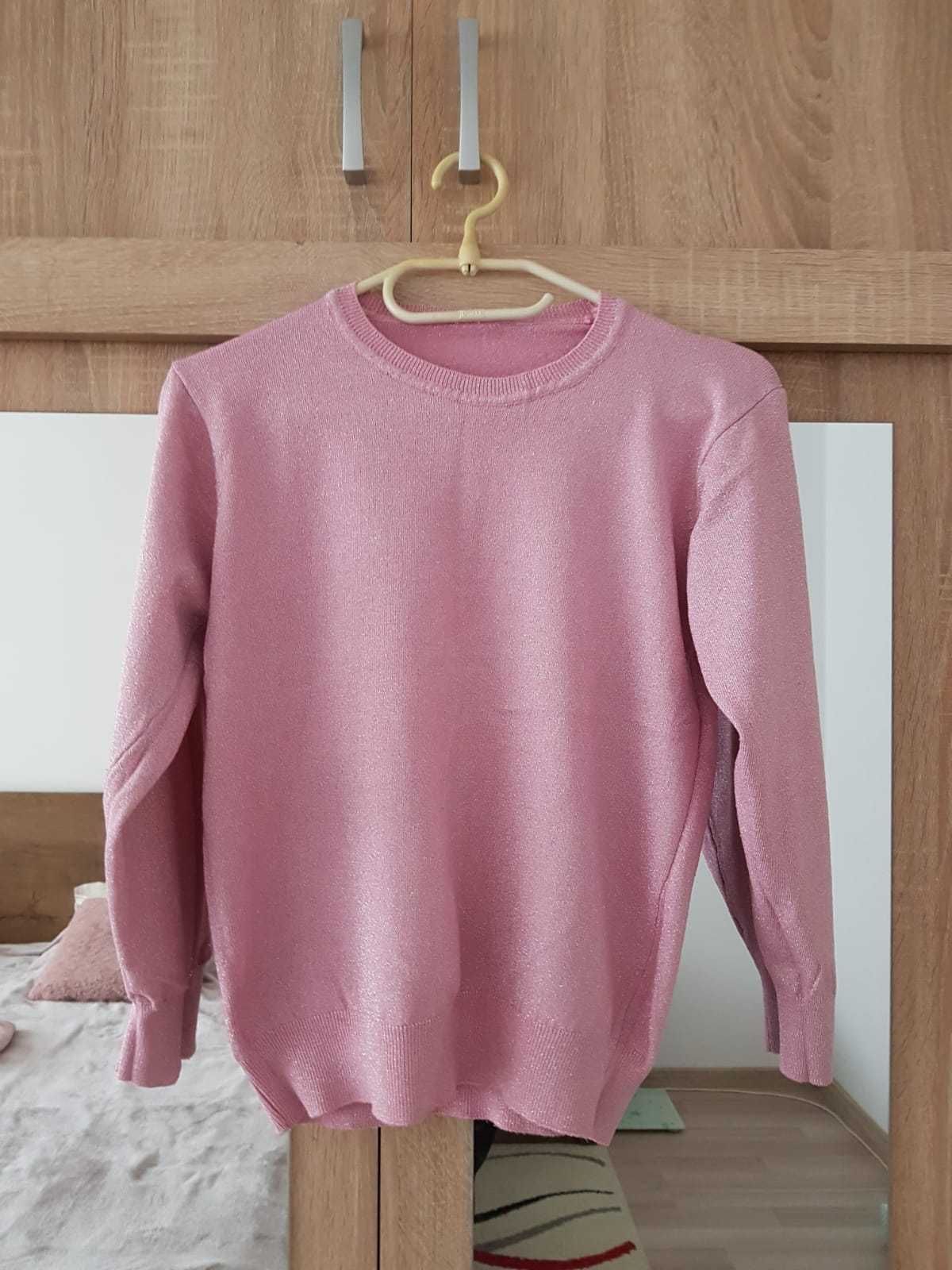 Bluza roz cu sclipici - marimea M