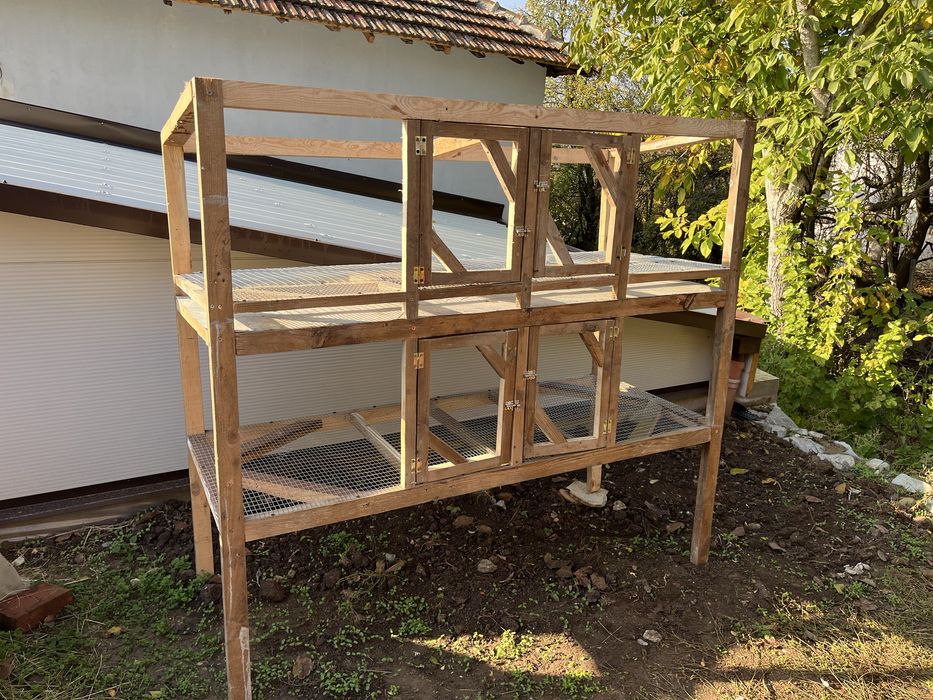 Зайчарник клетка за зайци Пилета