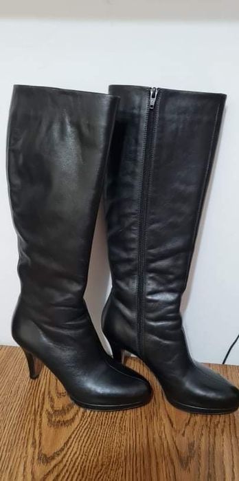 Cizme negre Anna Cori de piele