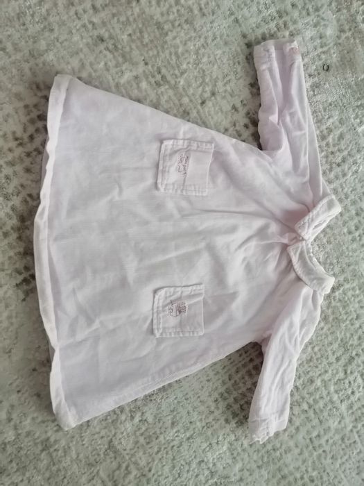 Rochie roz din velur, Le Petit Băteau - 3 luni