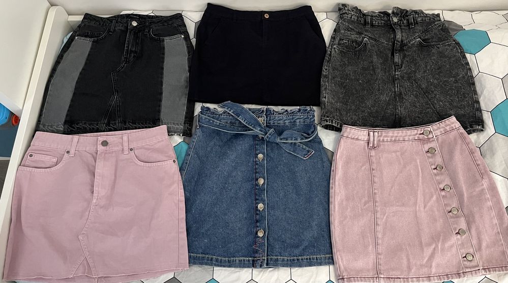 Различни видове поли от Denim - Roxy, H&M, Divided, Trendyol