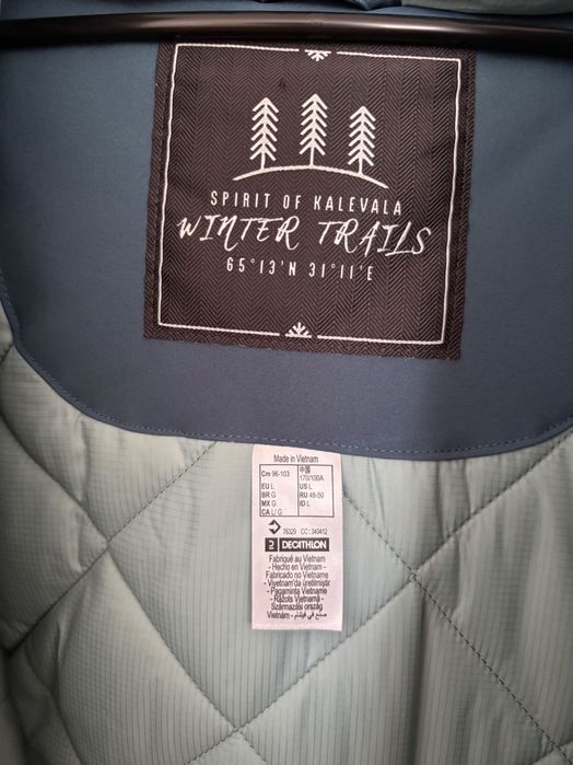 Geacă Parka Iarnă Impermeabilă Drumeție pe zăpadă SH900 -20°C Albastru