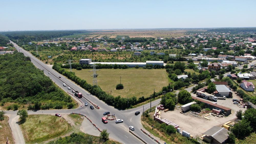 Teren de vazare aproape de Bucuresti excelent pentru spatii comerciale
