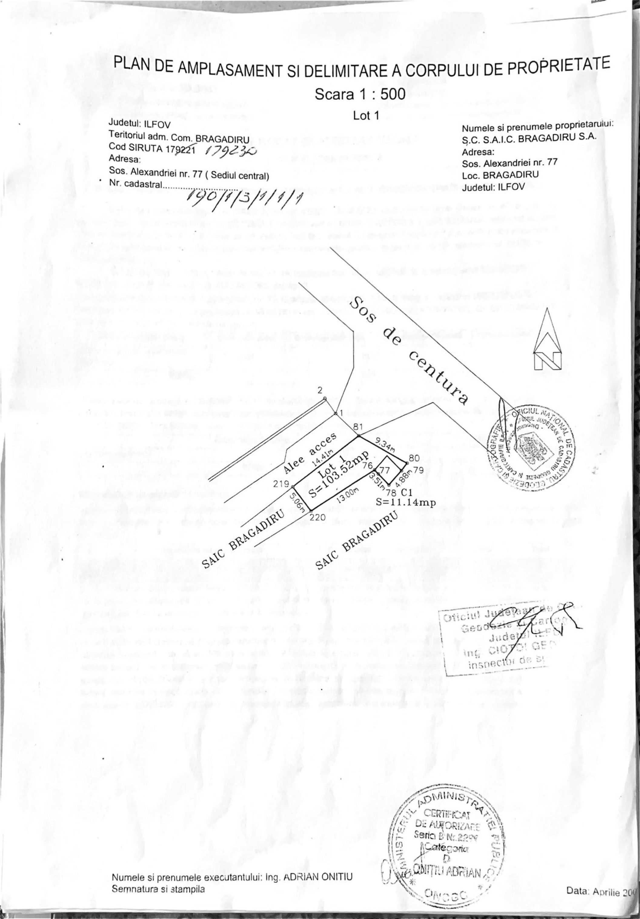 Teren Soseaua de Centura Bragadiru, 103 mp, Pretabil Vulcanizare