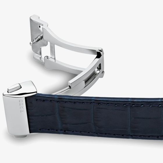 Rado DiaMaster Quartz Diamonds Blue Dial Leather Strap Ladies Watch R1