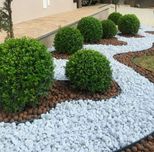 Piatra alba thasos pietricele rotunde decorative gradina depozit