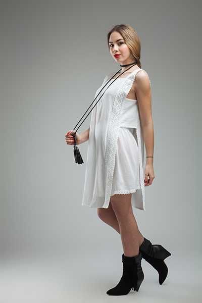Compleu Top cu Fusta, Nicoleta Obis, panza bumbac, marimea S/M, nou