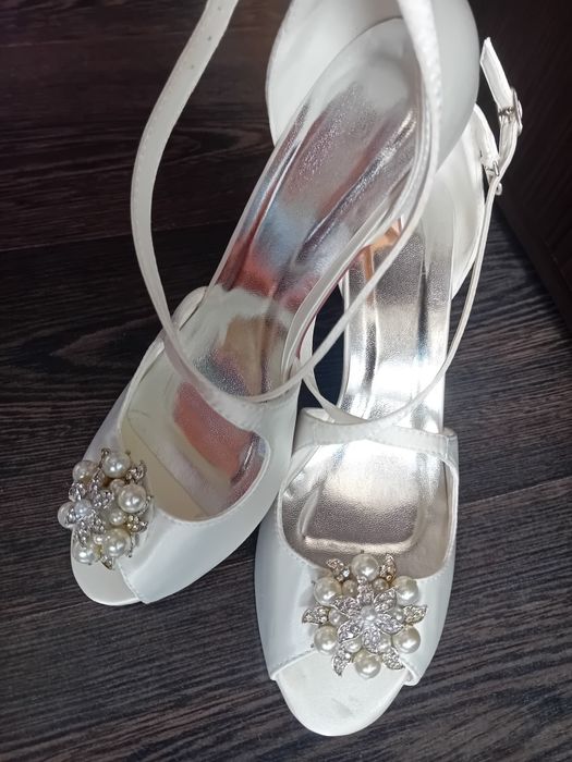 Sandale mireasa ivory