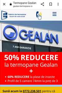 Tâmplărie PVC Gealan, Salamander si Rehau , reducere 50 %