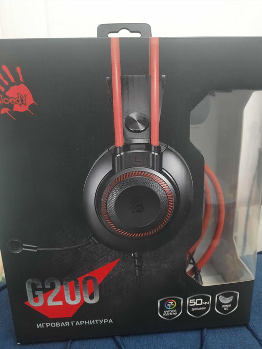 Наушники игровые A4Tech Bloody G200 черные