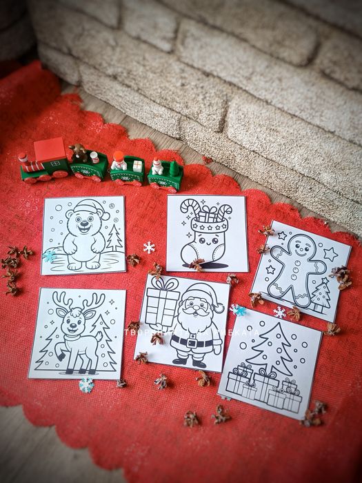 Коледен комплект за оцветяване за деца