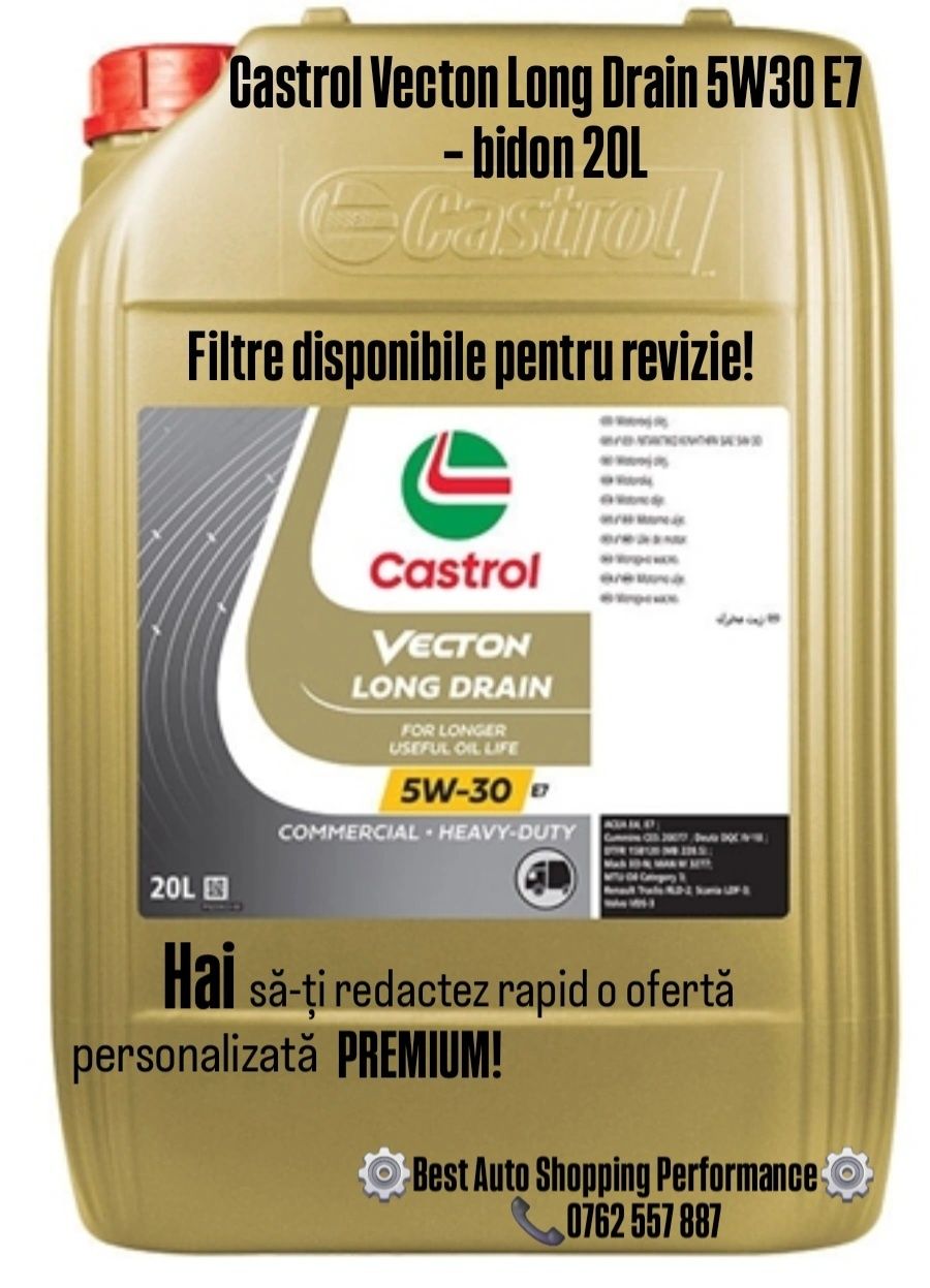 Ulei motor Castrol Vecton LD 5W30 E7 20L – Camioane & Utilitare