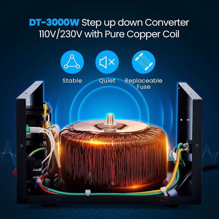 Convertor tensiune, Step Up/Down 3000W 220-110V, REDUS de la 1150RON