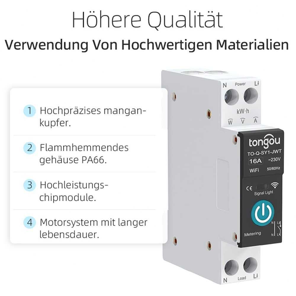Siguranta inteligenta 16A - wireless merge cu Tuya