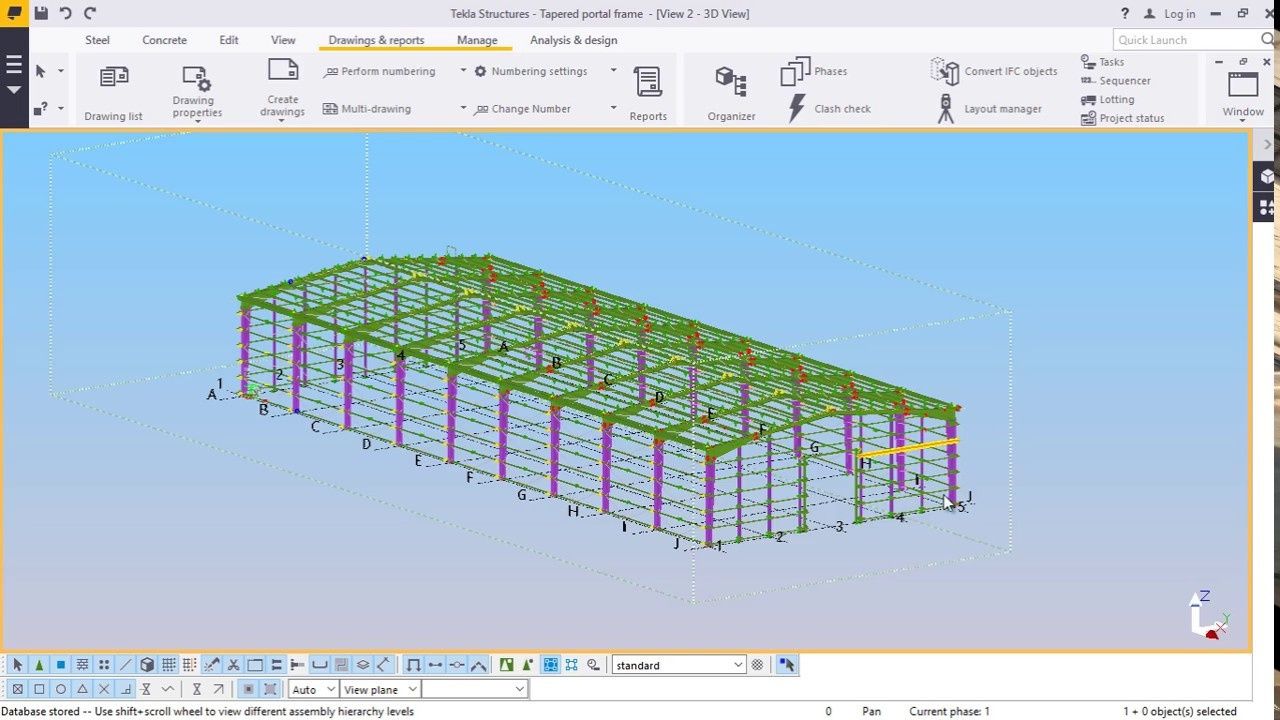 Чертежи и Зд модель в программе Tekla Structures