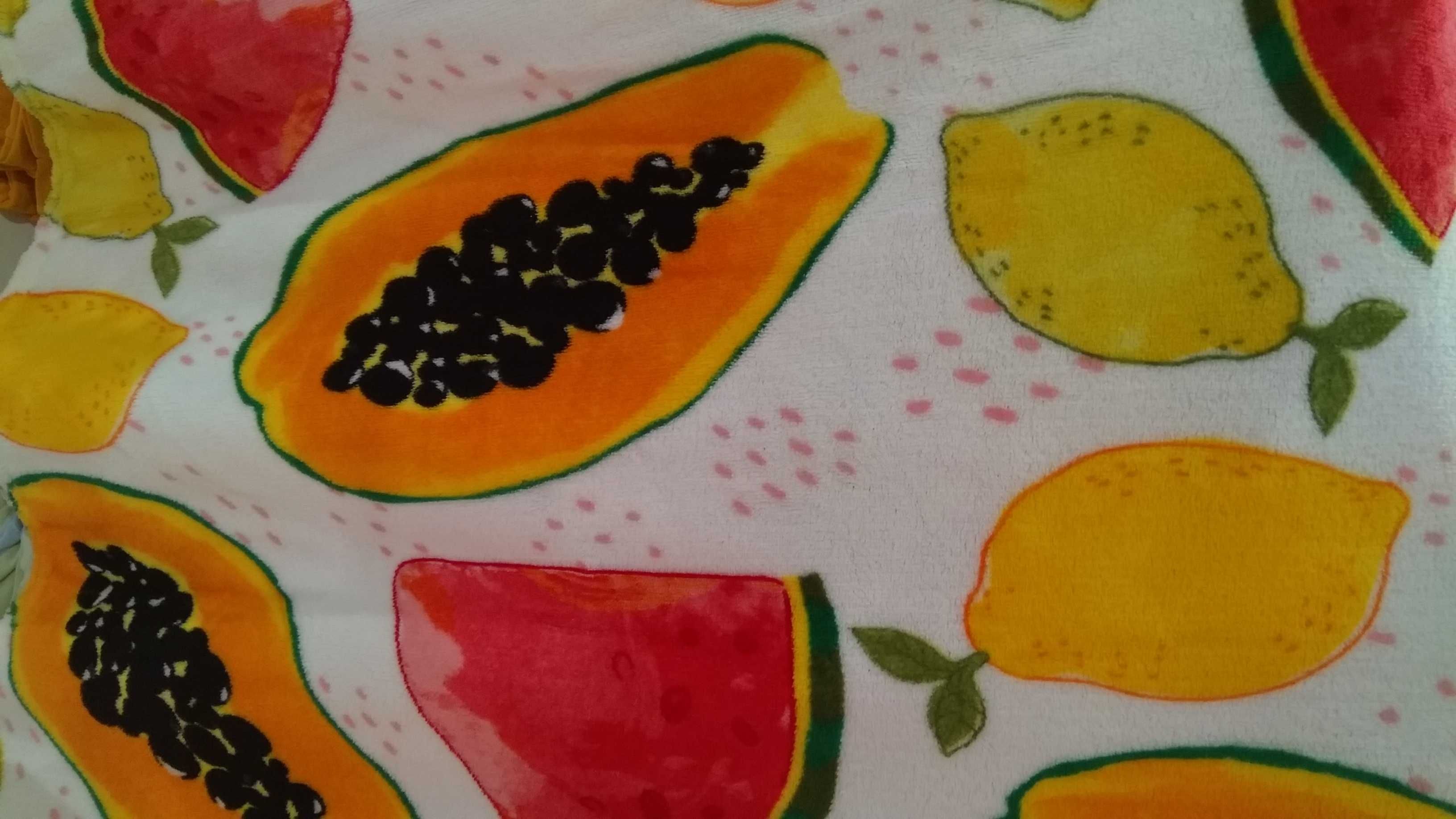 Pătură - NOUA - cu Etichetă - cu fructe exotice