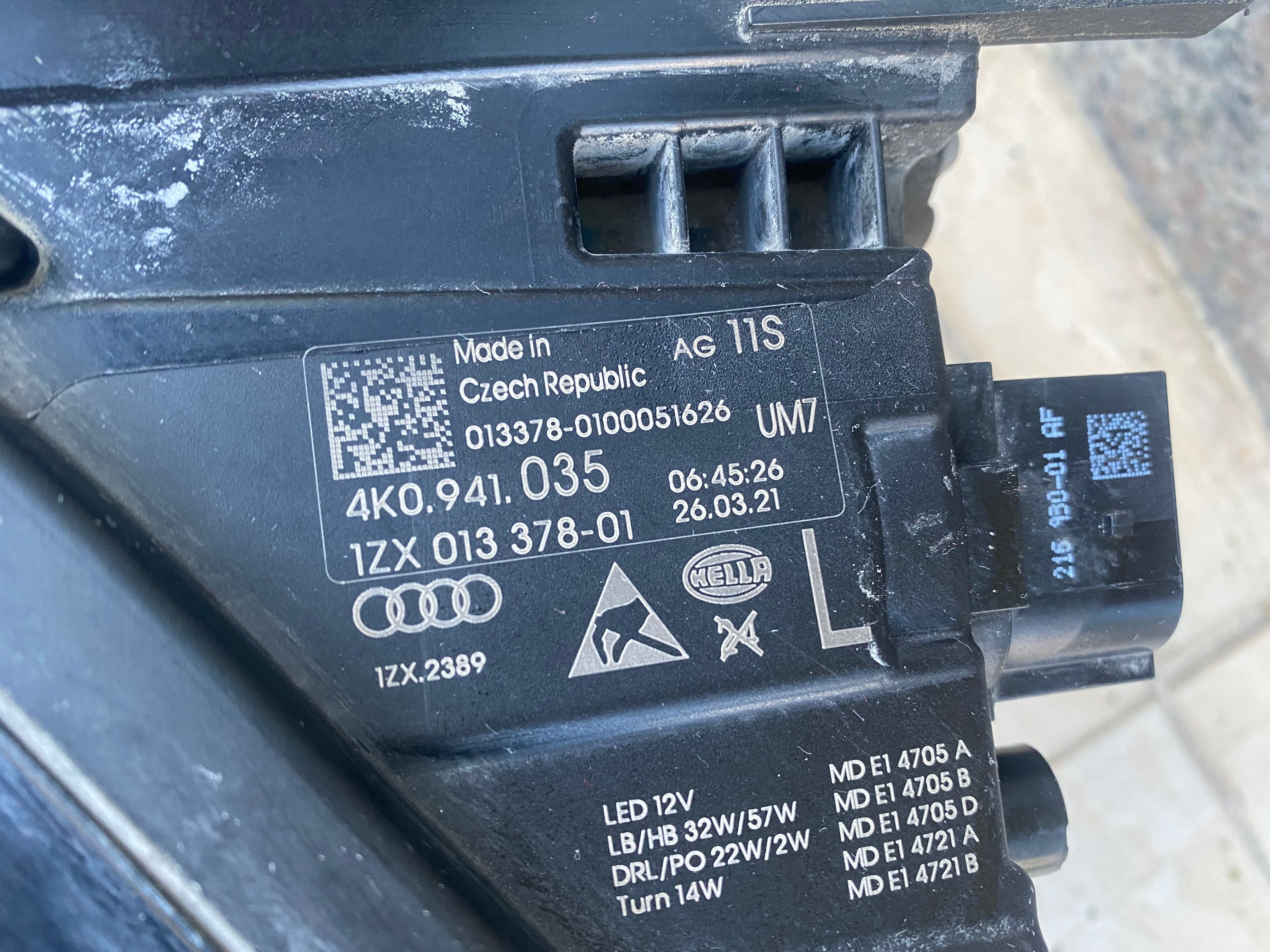Фар far ляв фарове Matrix за Ауди А6 Ц8 Audi A6 C8