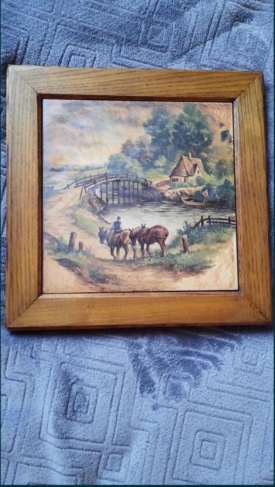 Lucrare ceramică,semnată (I.C. Vand Hunnik