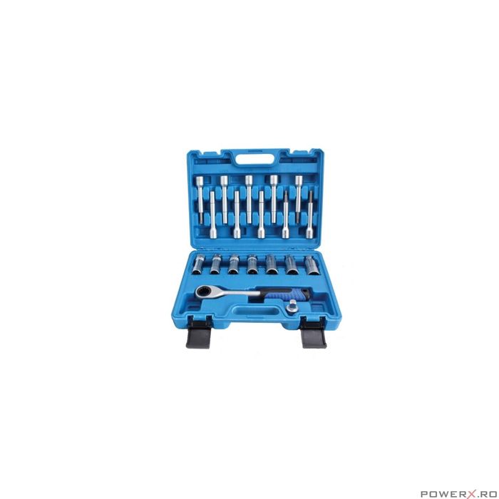 Trusa chei pentru reparare si inlocuire amortizoare, 18 piese Satra