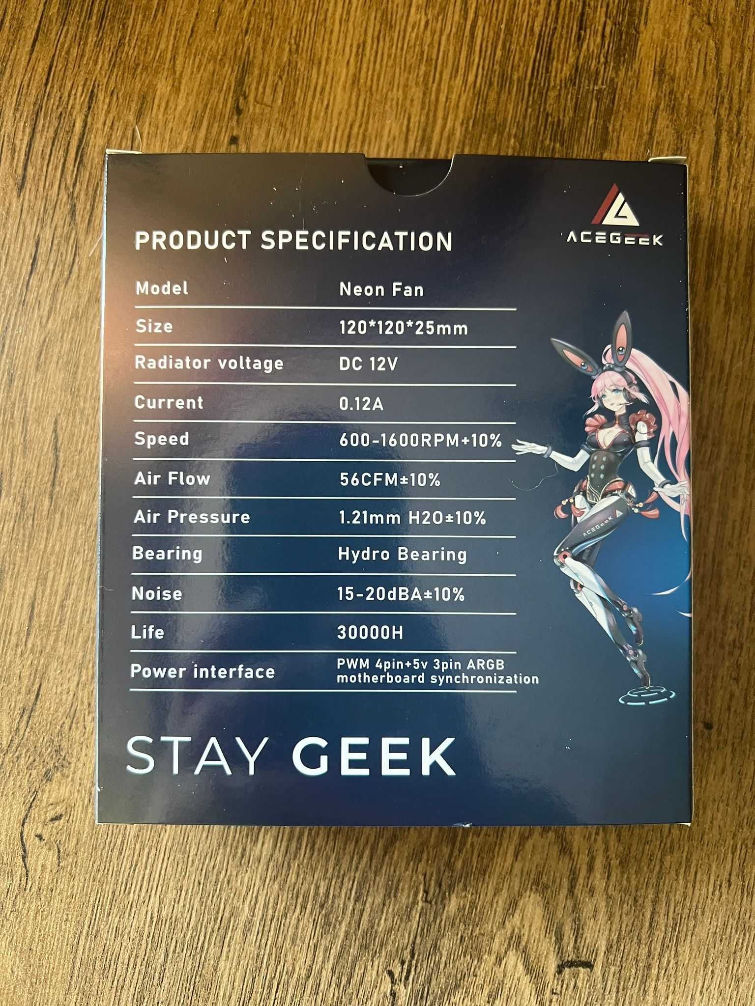 3x Ventilator RGB acegeek Neon Fan – 120mm